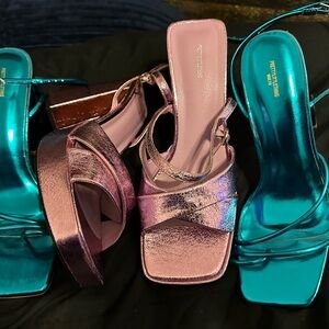 SOLD 2 pairs Pretty little thing sandals